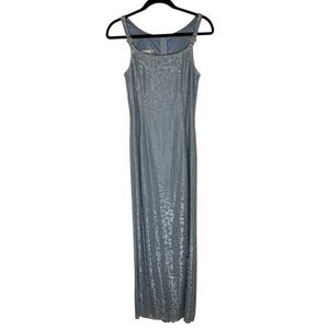 VTG Jessica McClintock Size 5/6 Baby Blue Full Length Evening Gown 90’s Pencil